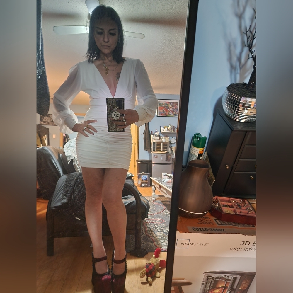 Windsor Ivory Long Sleeve Dress